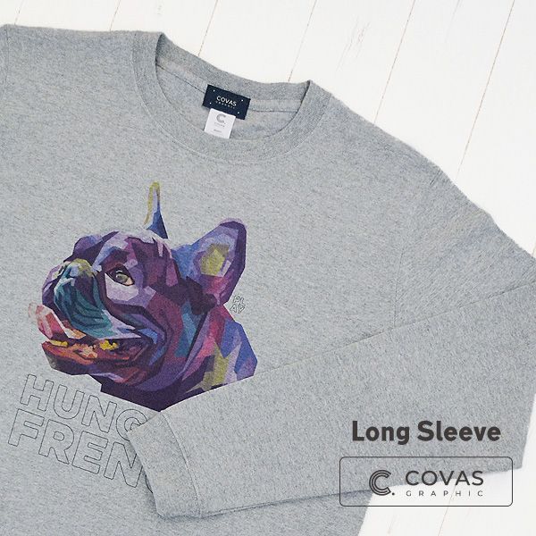 COVAS GRAPHIC 長袖 Tシャツ フレンチブルドッグ 杢グレー 414102-15 ユニセックス プリントTシャツ フランス 犬 楽天市場】COVAS GRAPHIC 長袖 ユニセックス Tシャツ