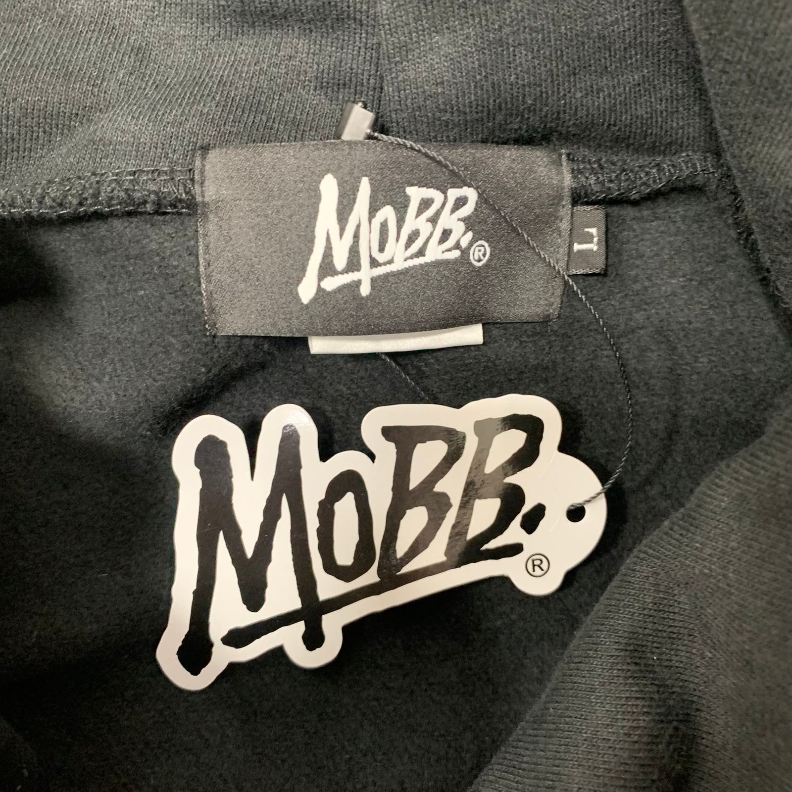 モブ MOBB HEART DRIP HOODIE パーカ ブラック Lサイズ 201MT