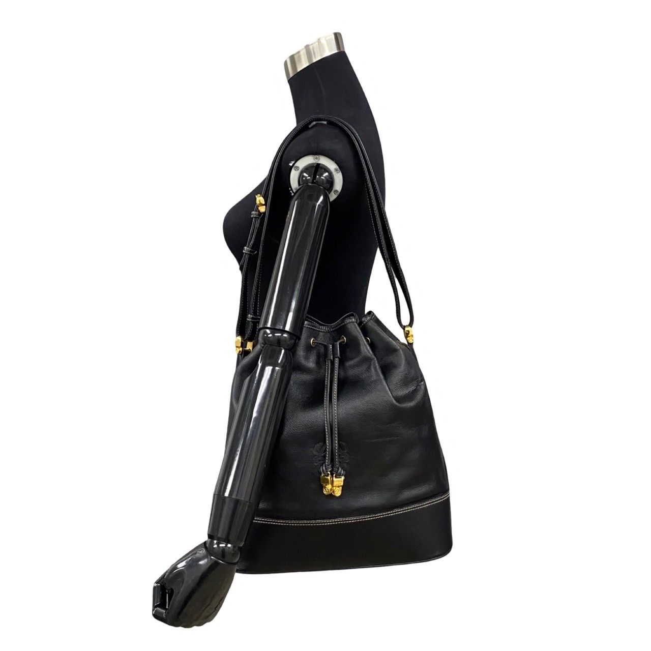 極 美品 希少品 LOEWE ロエベ ヴィンテージ アナグラム ロゴ 金具 