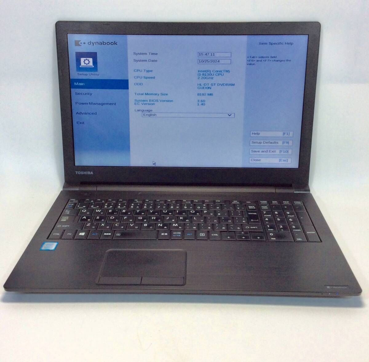 訳あり品☆ 送料無料☆TOSHIBA dynabook B65/M ☆15.6インチ☆第8世代 