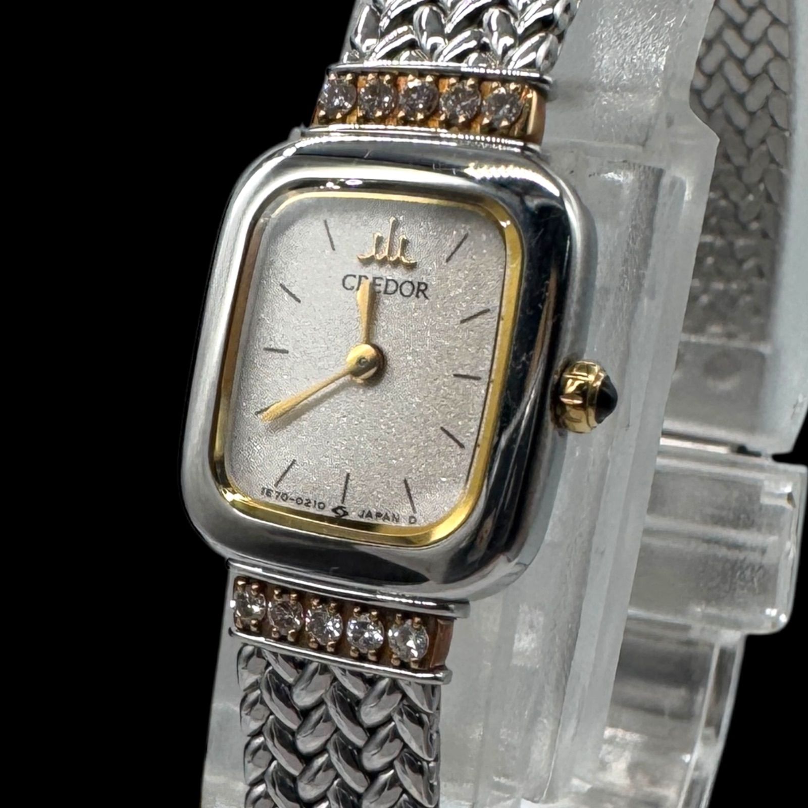 新品電池稼働 美品 SEIKO CREDOR セイコー クレドール 18KT SS