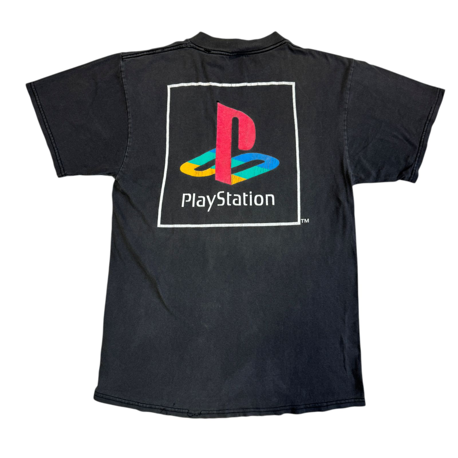 90s PlayStation ロゴ プリント Tシャツ Mサイズ プレイステーション