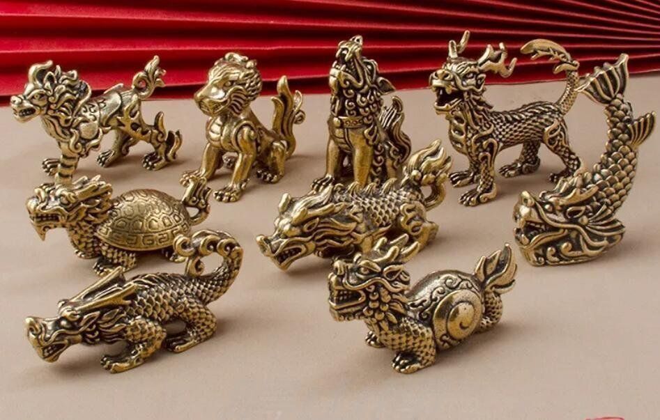真鍮製ソリッド龍生九子鎮邸WP 109