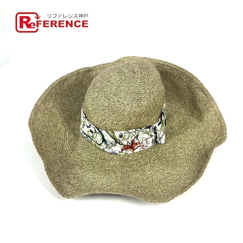 GUCCI グッチ ハット フローラ リボン 花柄 りぼん 309138 ペーパー ベージュ