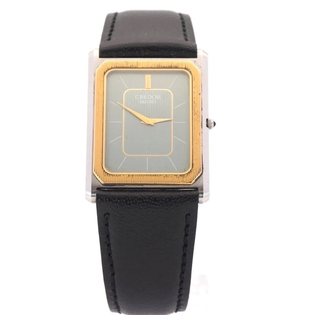 新品電池 SEIKO CREDOR 14Kベゼル クォーツ メンズ