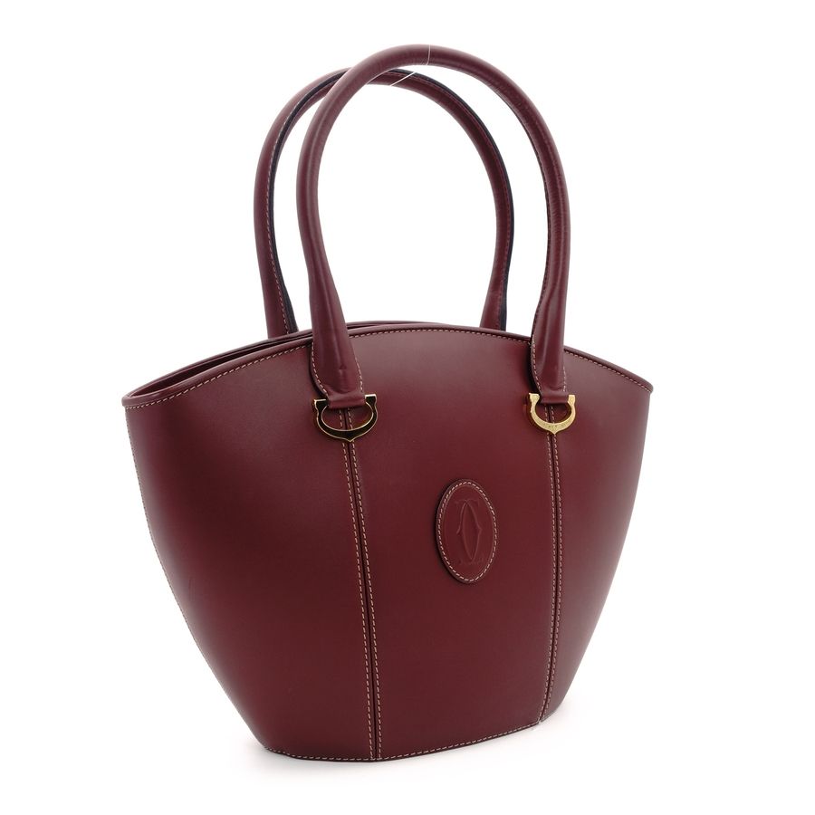 カルティエ Cartier マストライン ジップトート レザー ボルドー