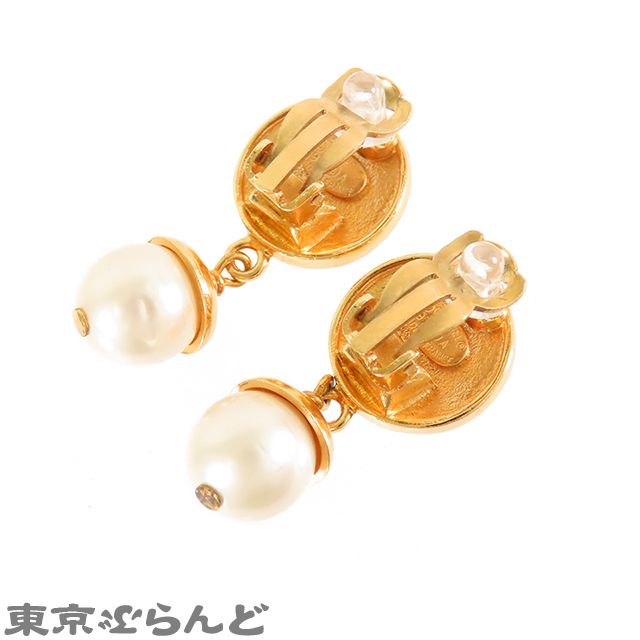 シャネル CHANEL イヤリング ゴールド メタル コスチュームパール ココマーク 97A GP レディース 101827845