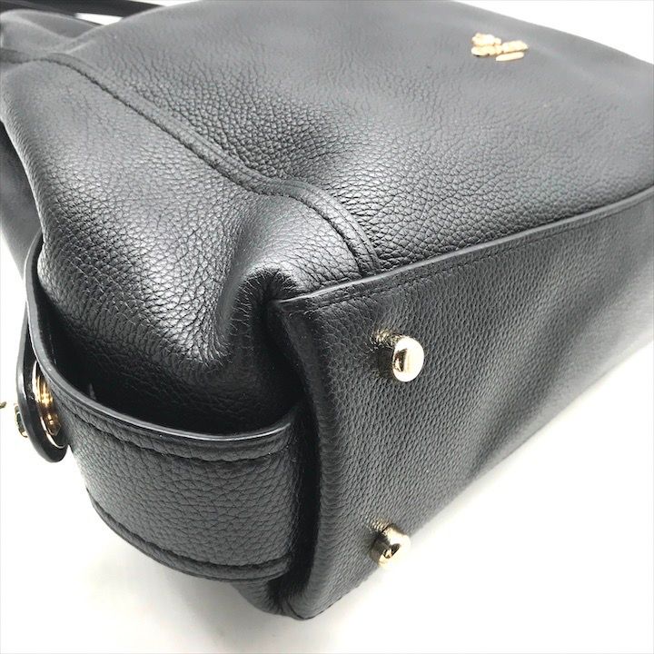 良品 COACH コーチ ロゴ金具 ロック金具 レザー ハンド ショルダー バッグ ブラック レディース k2157 COACH 良品 COACH コーチ ロゴ金具 ロック金具 レザー ハンド