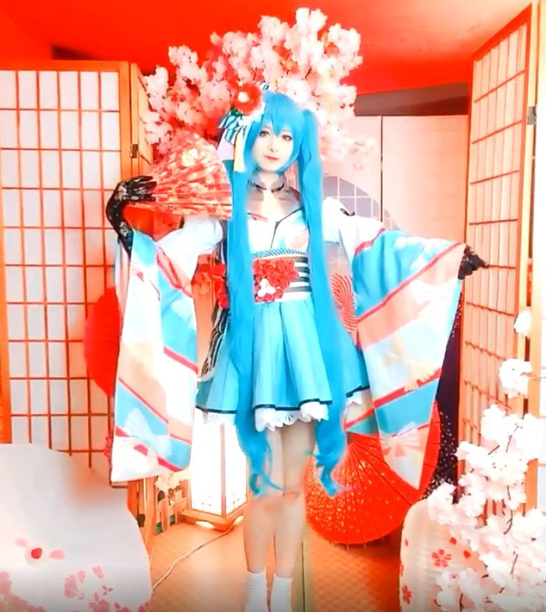 初音ミク コスプレ衣装 MIKU39th 誕生日 ミク 風 和風舞姫 VOCALOID