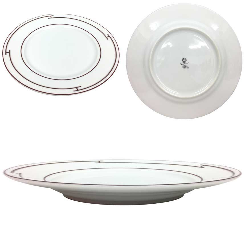 HERMES エルメス RYTHME RED リズムレッド ディナープレート 27cm