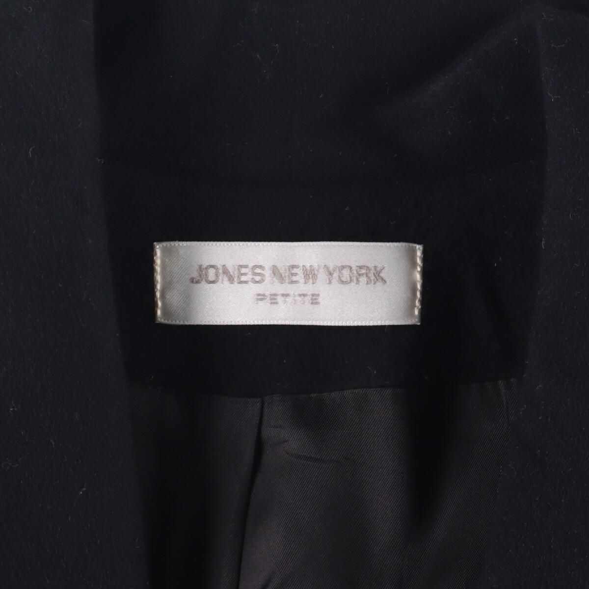 古着 JONES NEW YORK PETITE ピンバッチ付き ウールロングコート USA製