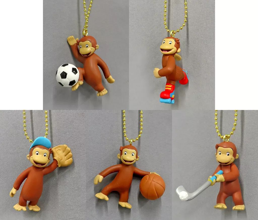 おさるのジョージ スポーツしようよ！ フィギュアマスコット 全5