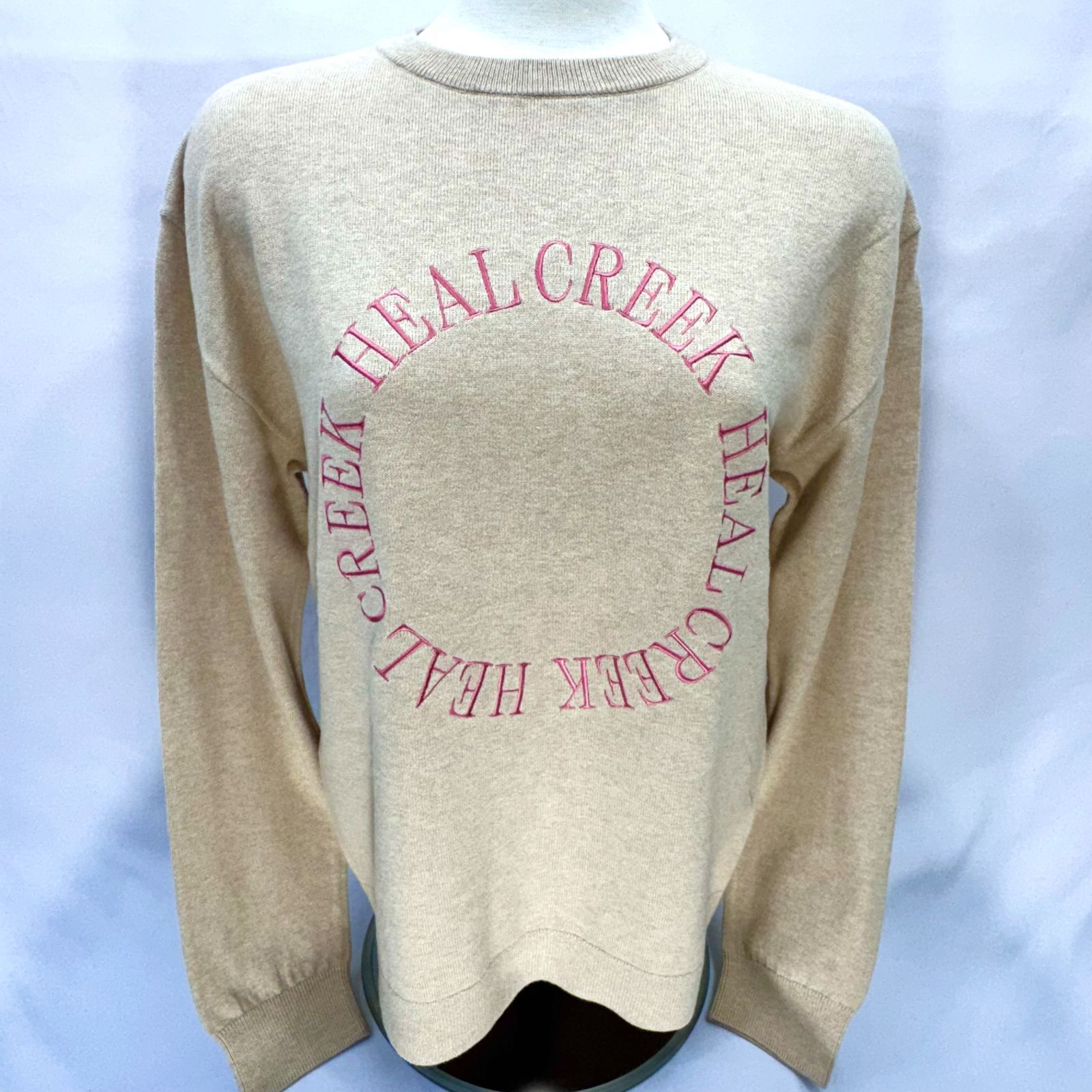 HEALCREEK ヒールクリーク レディース 長袖クルーニット ベージュ サイズ40