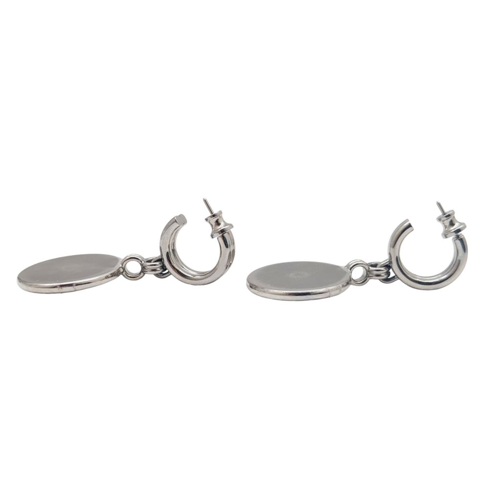 ◇エルメス◇ファニー アイスクリーム ピアス メタル ホワイト シルバー 両耳用 HERMES エルメス ピアス ファニー アイスクリーム シルバー