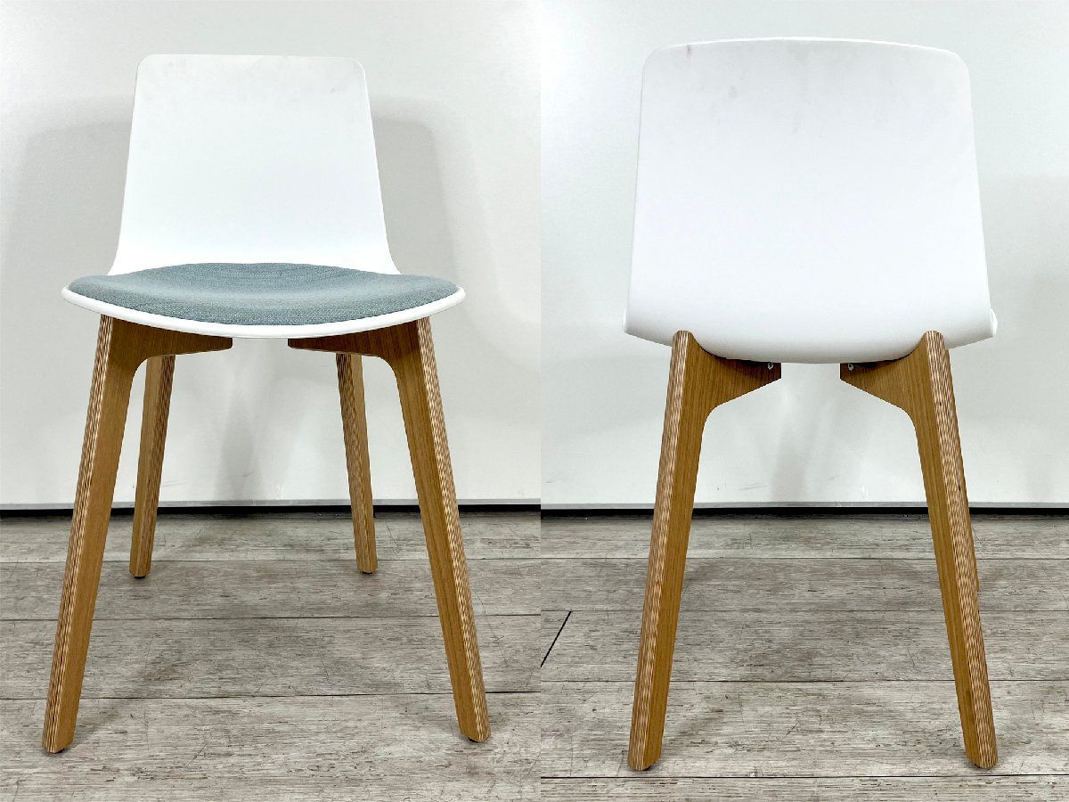 ENEA / エネア■Lottus Wood chair /ロッタス ウッドチェア ■ホワイトＸグレー■リーヴォーレ・アルター・モリーナ