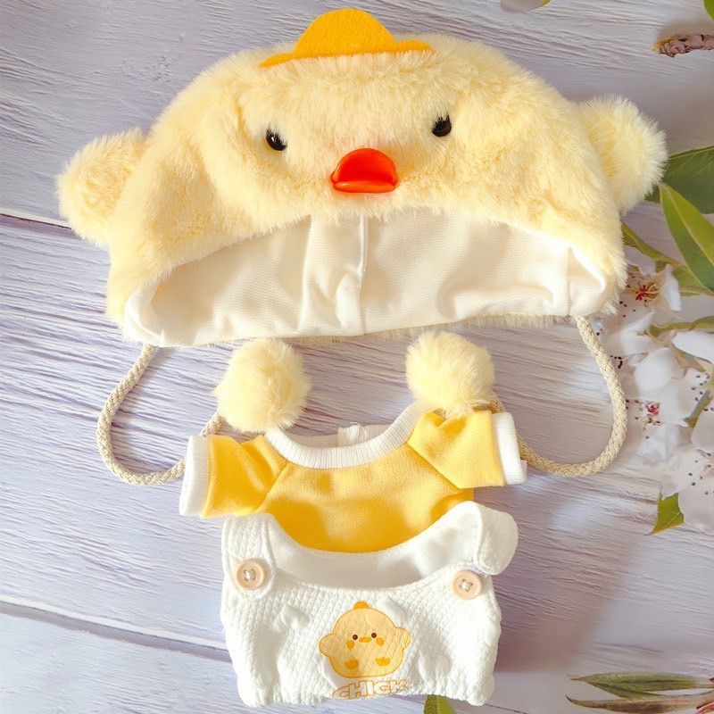 20cm】 ぬい服 ゆめかわ ひよこ ポンチョ ぬいぐるみ用 服 着ぐるみ