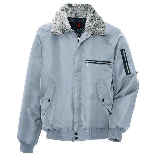 グレー_5L 【AITOZ】 アイトス 防寒着 裏ボア 防寒ブルゾン (AZ10549) グレー 5L u-style ハンカチ付き