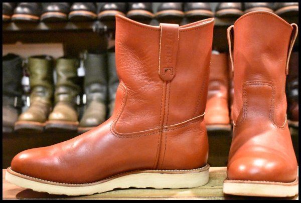 【10.5E 良品 19年】レッドウィング 8866 ペコス 赤茶 オロラセット クッションソール プルオン ブーツ redwing pecos HOPESMORE【EL635】