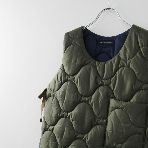 未使用 定価5.3万 MADISONBLUE マディソンブルー MB214-1021 TANKTOP QUILTING 01(S)/カーキ キルティングベスト【2400013316538】