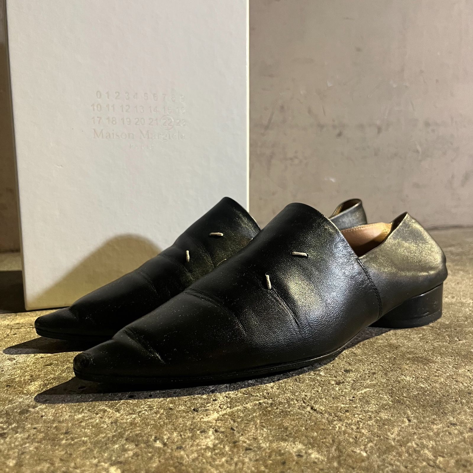 Maison Margiela ポインテッドトゥパイソンローファー Maison Margiela ポインテッドトゥパイソンローファー38 - メルカリ