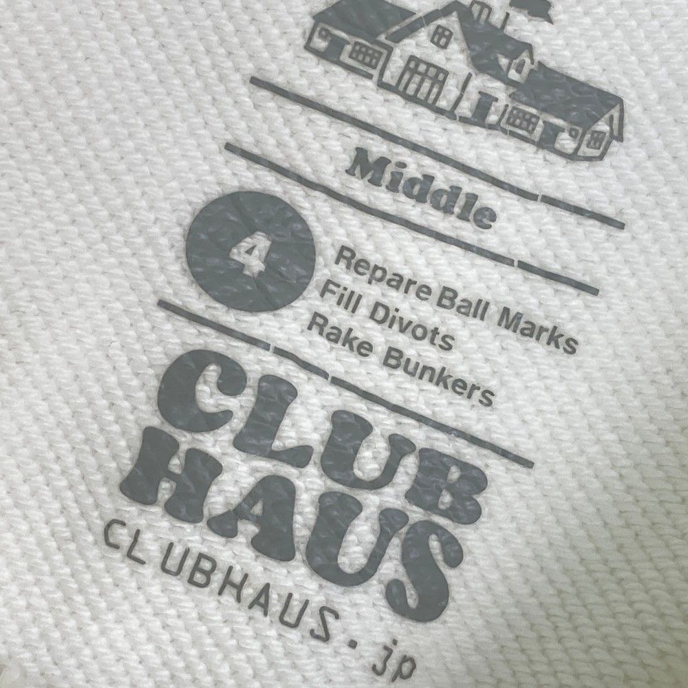 サイズ：4 CLUBHAUS クラブハウス  スウェット 長袖ポロシャツ  ホワイト系 [240101470421] ゴルフウェア メンズ ストスト サイズ：4 CLUBHAUS クラブハウス スウェット 長袖ポロシャツ