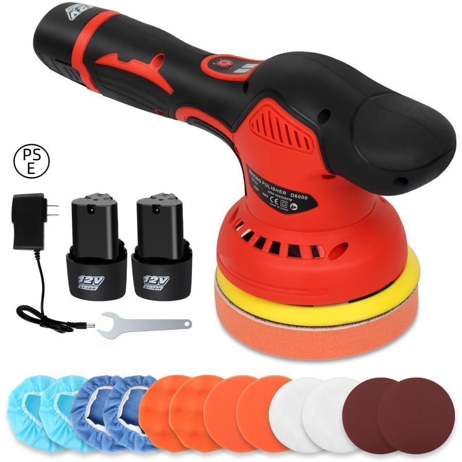 電動 ポリッシャー ダブルアクション 125mm 車 洗車 艶出し 傷消し 電動 ポリッシャー ダブルアクション 125mm 車 洗車 艶出し 傷消し