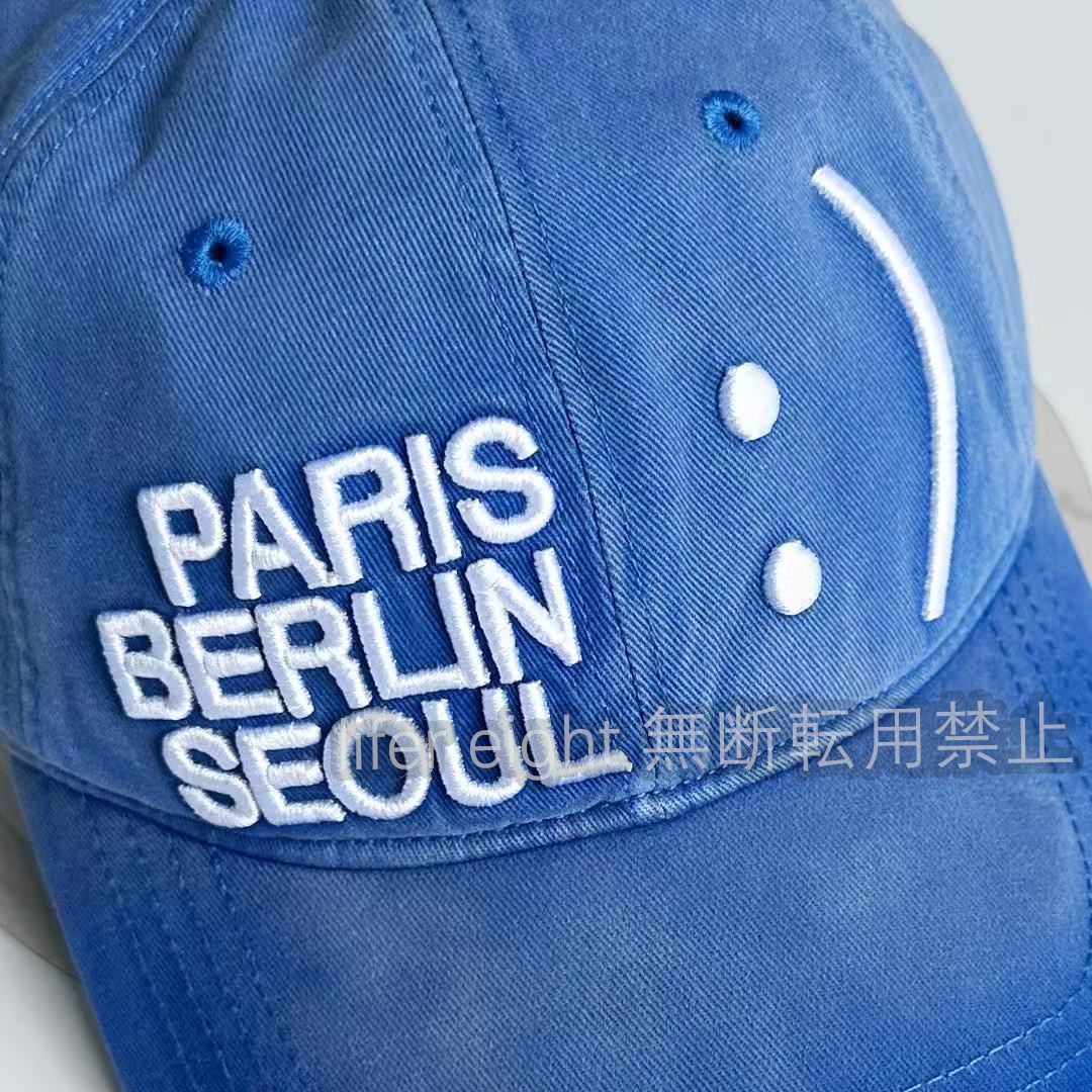 [THE MUSEUM VISITOR]★韓国人気★SMILE LOGO BALLCAP THE MUSEUM VISITOR | 더뮤지엄비지터 The Museum Visitor Smile
