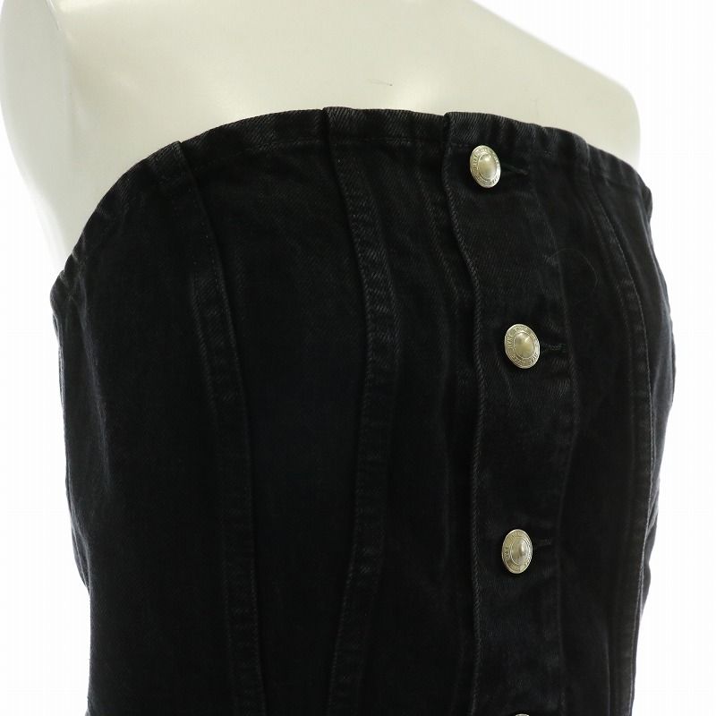 ハイク HYKE ツイルストラップレストップ TWILL STRAPLESS TOP