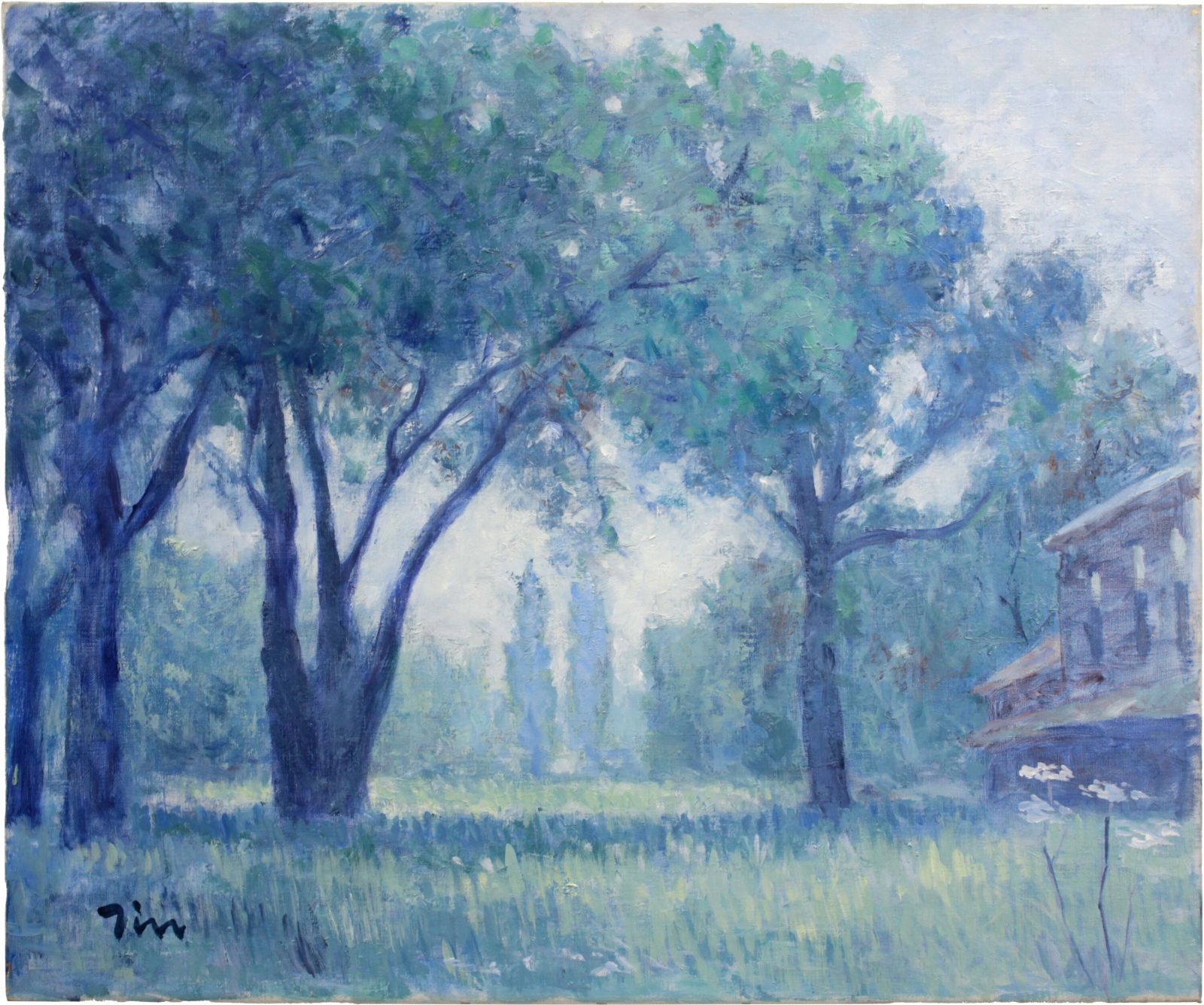 伊藤仁 油絵・油彩画『楡の林』【真作保証】 絵画 伊藤仁 油絵・油彩画『楡の林』【真作保証】 絵画 - メルカリ