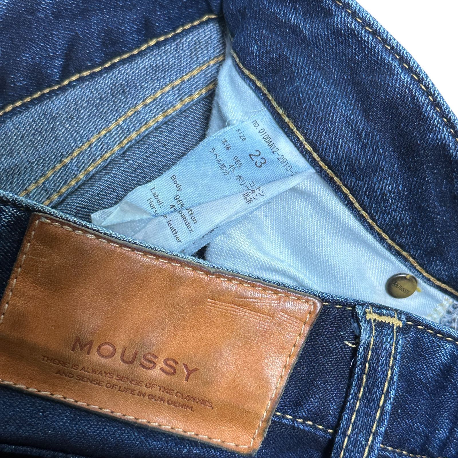 MOUSSY WF Rebirth embroidery SKINNY スキニーデニム