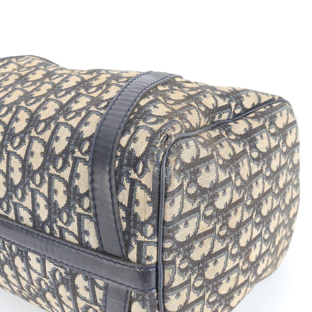 クリスチャンディオール トロッター ミニ ボストン レザー ハンドバッグ トート ネイビー 紺 レディース ERE CV33-6 DECORATOM_COM_BR