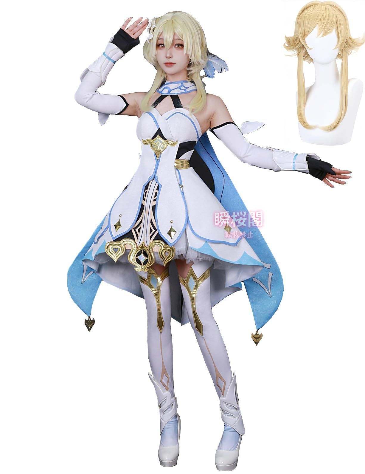 新発売 コスプレ ウィッグ付き フォカロルス 原神 コスプレ衣装 大人用 仮装 イベント コスチューム ステージ服 Furina cosplay ハロウィン CS0916BJ