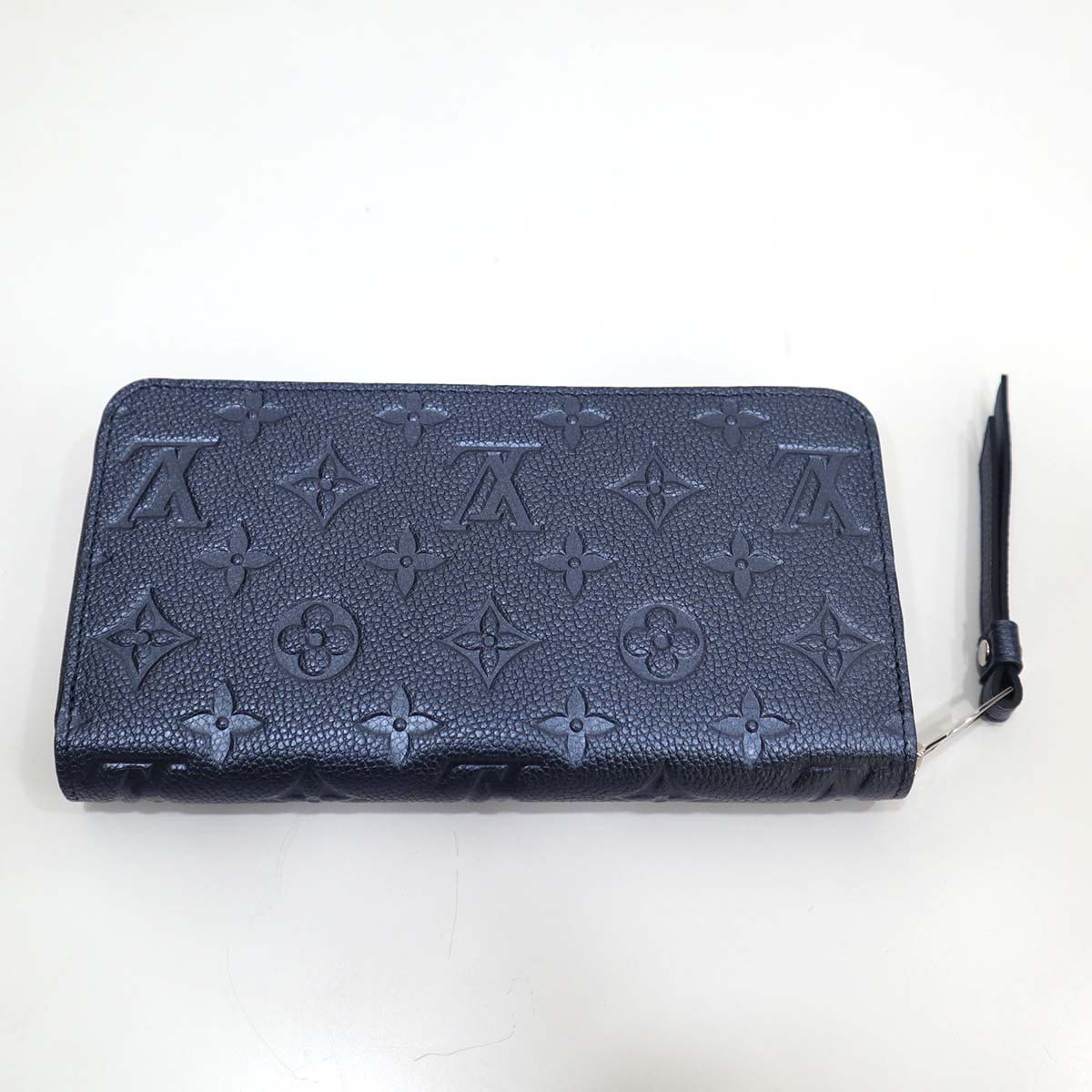 美品 LV 長財布 ジッピーウォレット M80958 アンプラント ネイビー 
