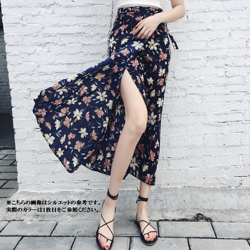 トリーバーチ花柄ラップスカートとスカーフ CABaN フラワージャカード リバーシブルラップスカート