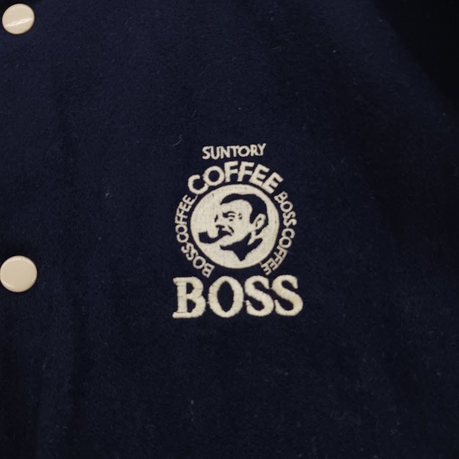 BOSS COFFEE サントリー ボス バックロゴ 刺繍 スタジアムジャンパー