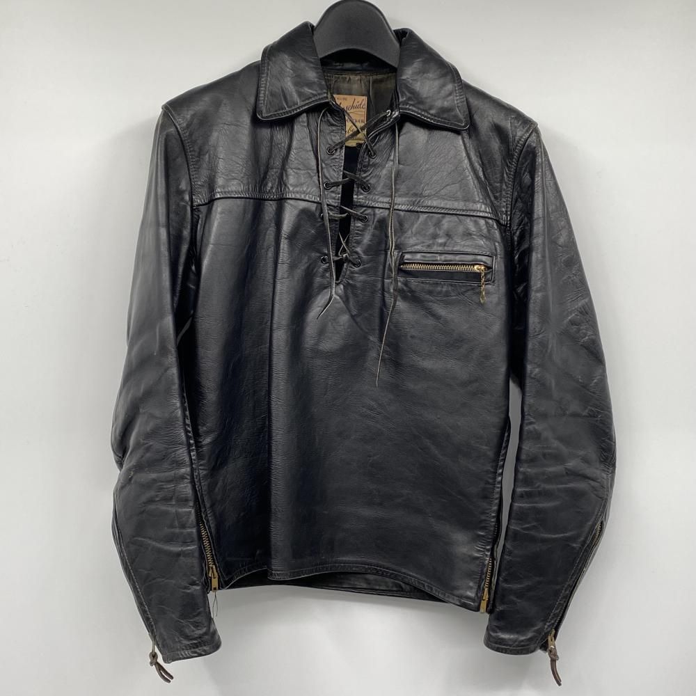 【中古】50’s Taubers of california ホースハイド レースアップレザージャケット size：36 タウバーズ オブ カリフォルニア[17]