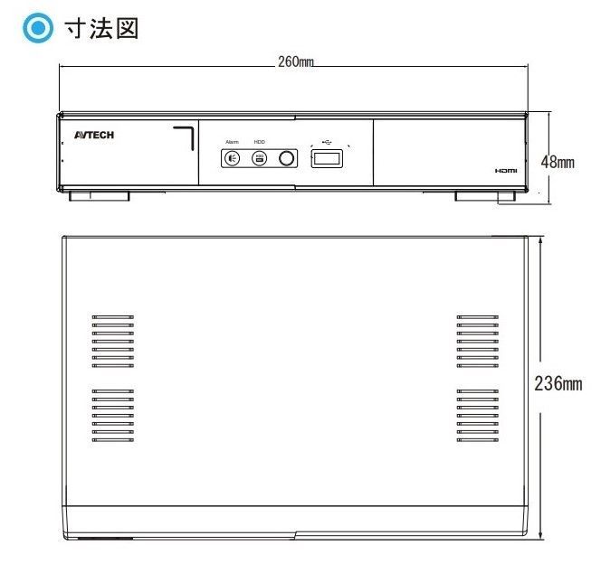 AVTECH◇ITV-5M8009AV 2TBモデル◇８ｃｈハイブリッドレコーダー◇5MP