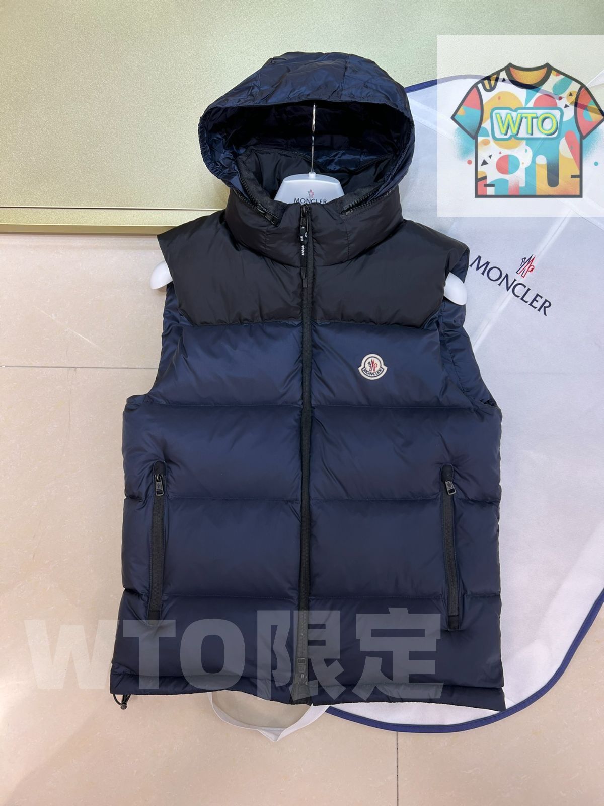 MONCLER 美品ダウンベスト 青 サイズ1 大きいサイズと大きい服のメンズ通販【ビッグエムワン】大きい