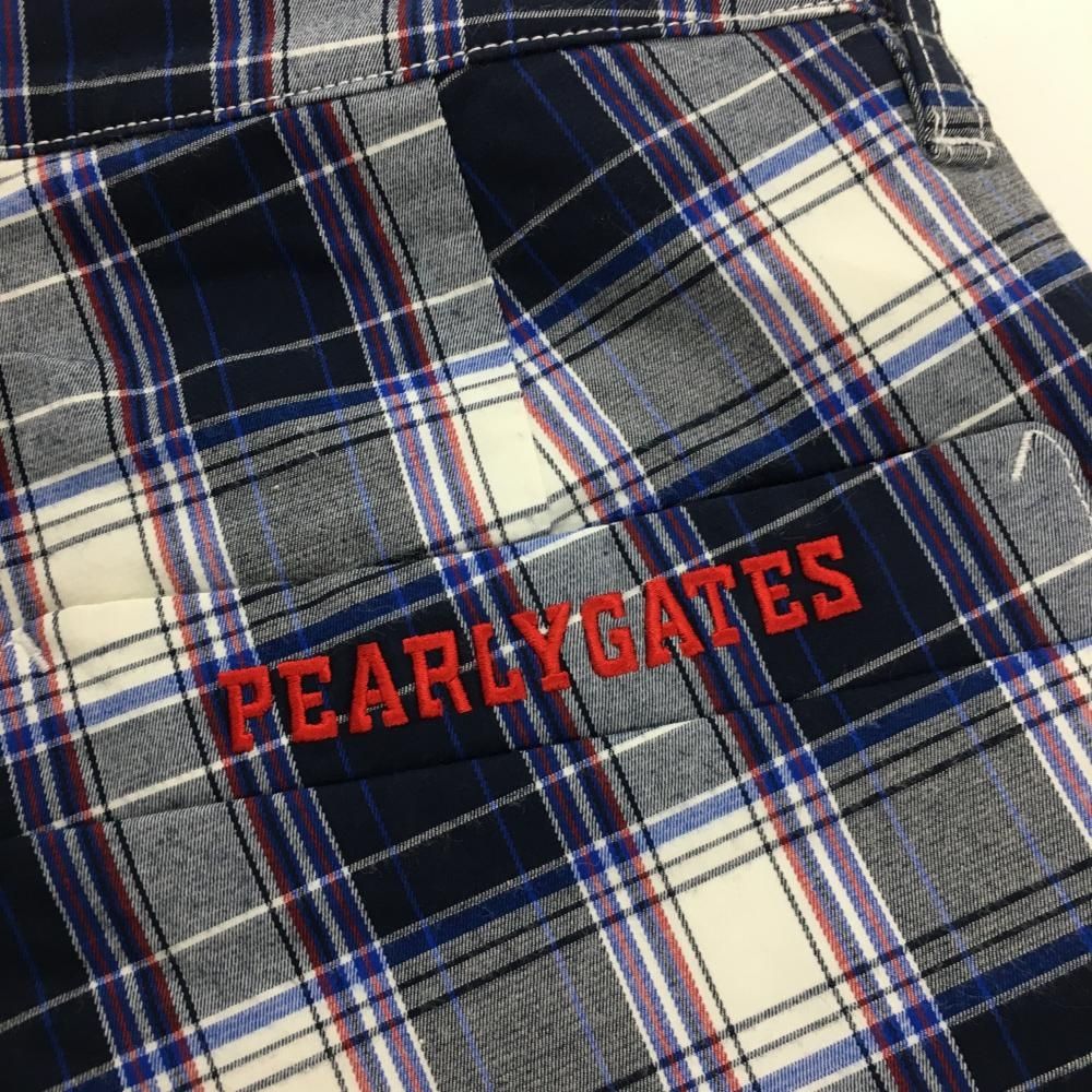 コレクション 【超美品】パーリーゲイツ パンツ 白×ネイビー チェック