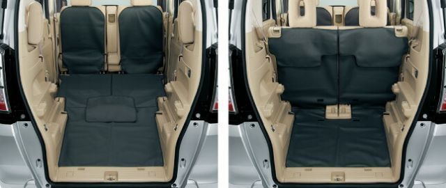 HONDA ホンダ 純正 NBOX+ N-BOX＋ plus エヌボックスプラス カーゴライナー（防水生地/フロントシートバック・リアシート＆ラゲッジルーム部・ヒンジカバー4枚セット） 2014.10～次モデル