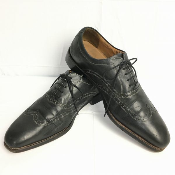 J.BRIGGS フルブローグ 　高級グッドイヤー製法　ウイングチップ　ビジネスシューズ〈黒/BLACK/ブラック〉　サイズ9　27.0/men's 管NO.ZC-136 J.BRIGGS フルブローグ 高級グッドイヤー製法 ウイングチップ ビジネス