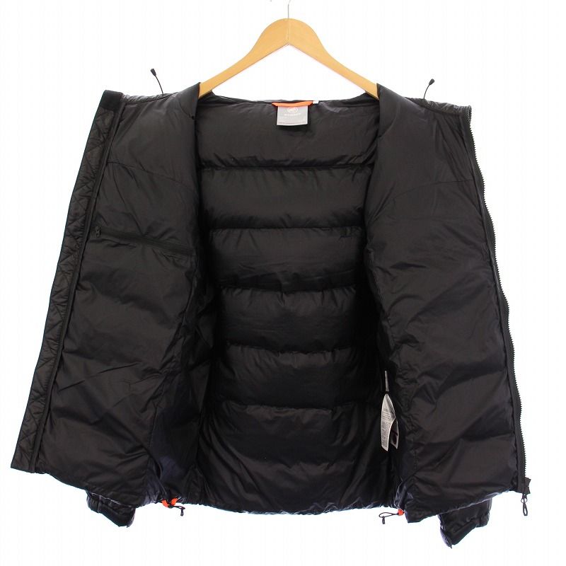 XL】 ブラック ダウンジャケット 黒 フード付き