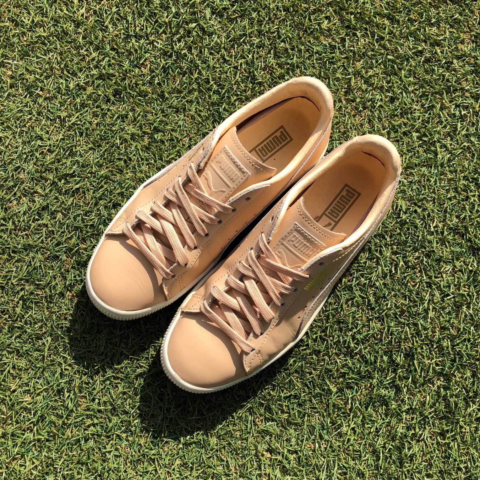 美品23 PUMA CLYDE NATURALプーマ クレイド ナチュラルE47