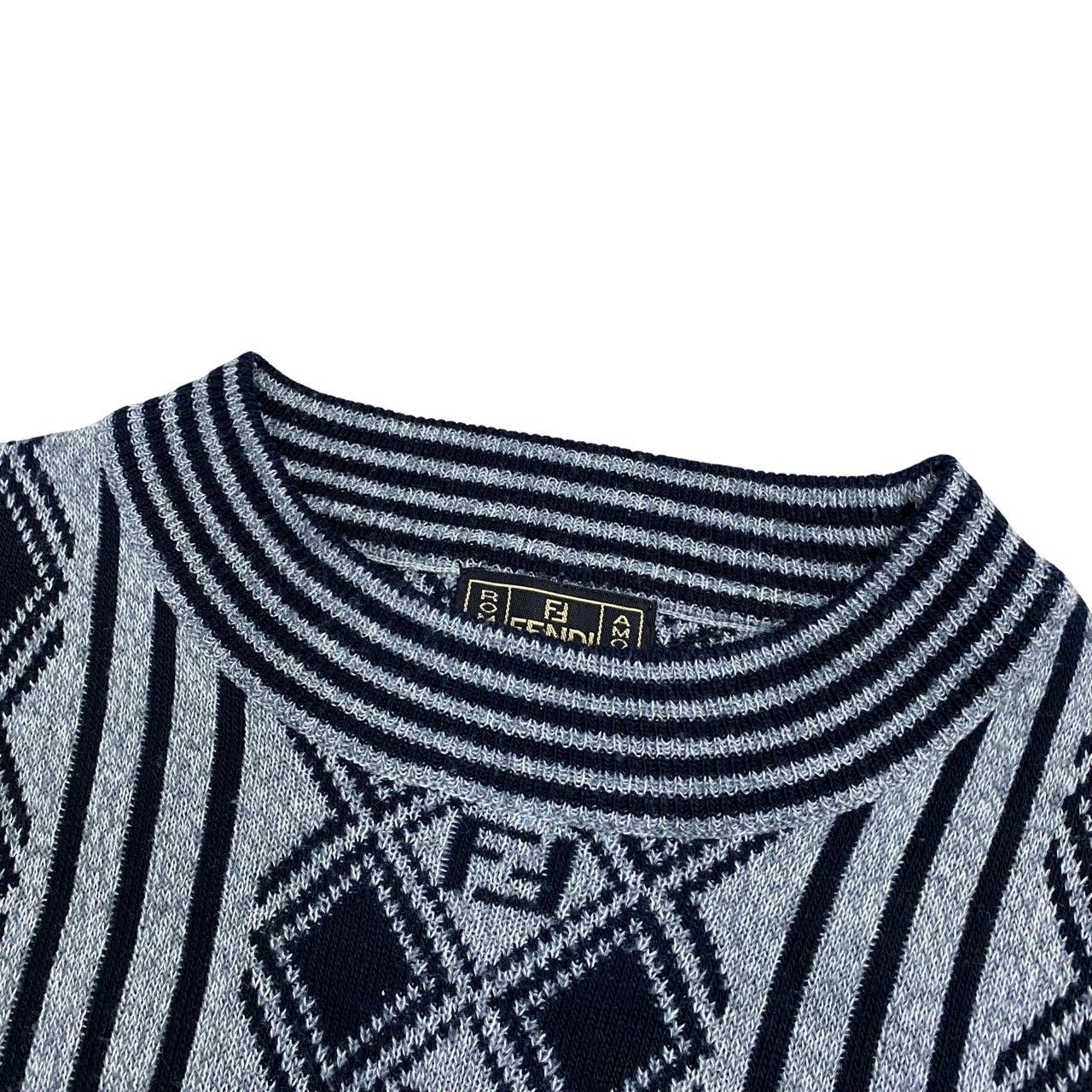 【未使用美品】フェンディ マークジェイコブス コラボ 総柄 ニット セーター FENDI（フェンディ） フェンディ×マークジェイコブス FENDI×MARC