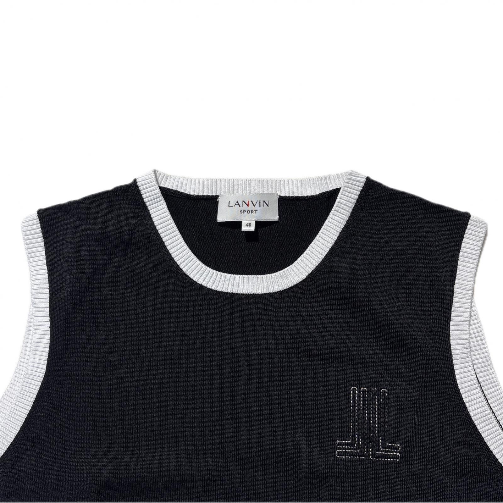 LANVIN SPORT ランバンスポール　ダウンベスト　40 レディース ランバンスポール LANVIN SPORT ベスト 40(L) 黒 ブラック