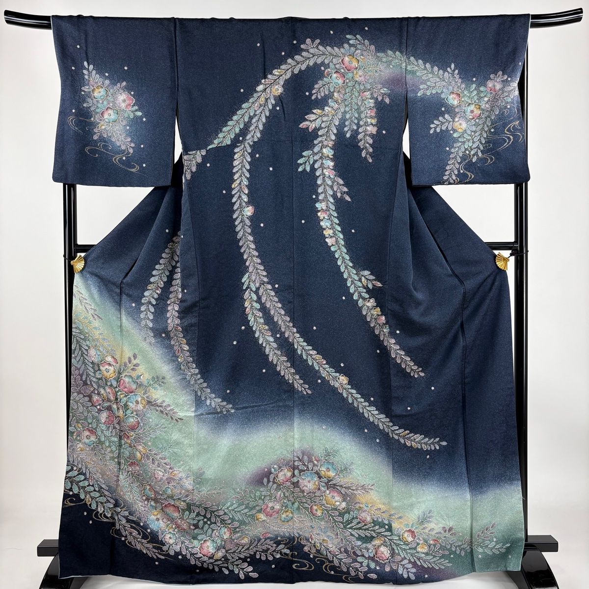 【極美品】訪問着 辻が花 正絹 縮緬 袷 紋付き 身丈168 裄72 深紫 楽天市場】【中古】 訪問着 リサイクル着物 正絹 袷 フォーマル
