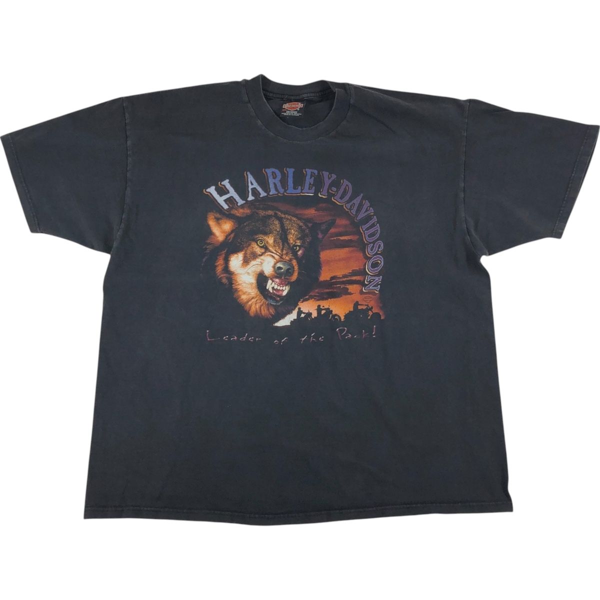 古着 90年代 ハーレーダビッドソン Harley-Davidson Hanes ヘインズ オオカミ柄 モーターサイクル バイクTシャツ |eaa538909