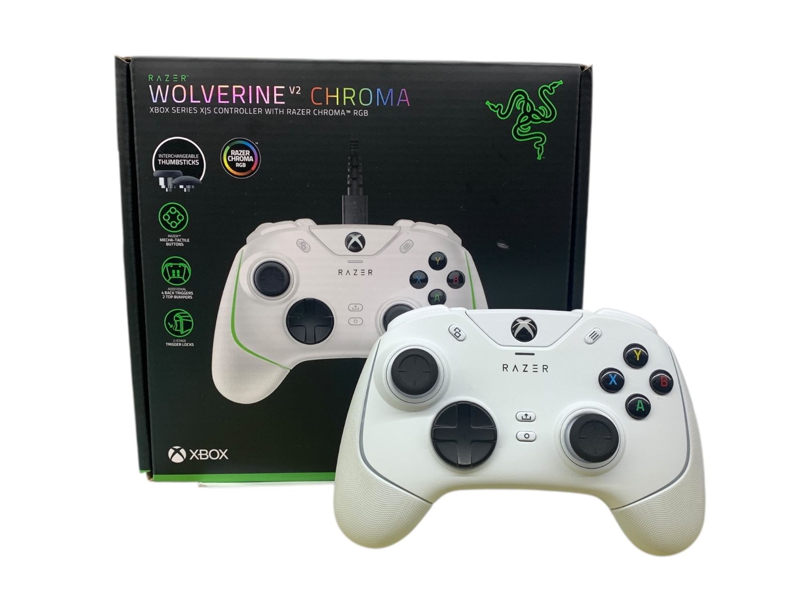 Razer レイザー Wolverine V2 Chroma XBOX コントローラー RZ06-04010200-R3M1 ホワイト 家電|025