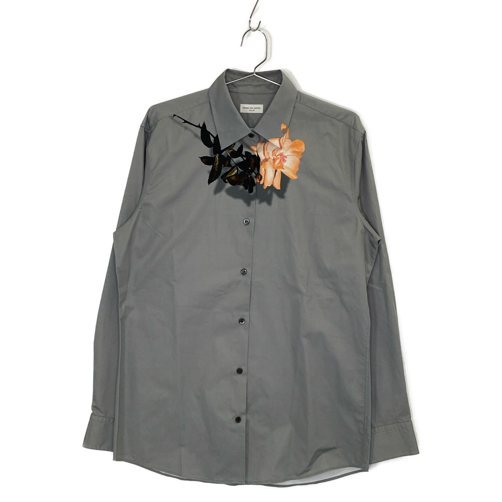 DRIES VAN NOTEN 花柄グレーシャツ