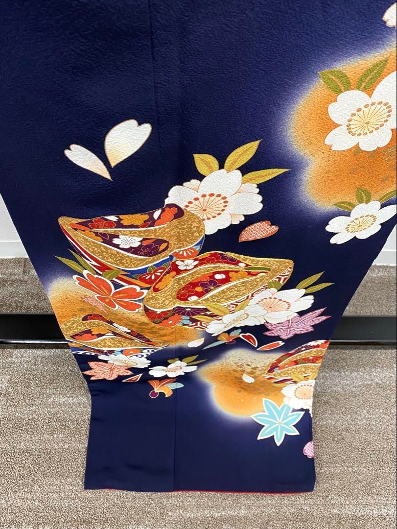 振袖 豪華 金駒 金彩 ちりめん 身丈169cm 撥水加工済 MO2739 - メルカリ